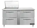 Continental Refrigerator D60N12M-D 60'' Mega Top Refrigerated Sandwich / Salad Prep Table