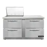 Continental Refrigerator D60N12M-FB-D 60'' Mega Top Refrigerated Sandwich / Salad Prep Table