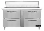 Continental Refrigerator D60N16C-D 60'' Refrigerated Sandwich / Salad Prep Table with