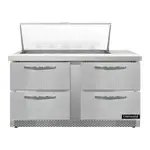 Continental Refrigerator D60N18M-FB-D 60'' Mega Top Refrigerated Sandwich / Salad Prep Table