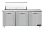 Continental Refrigerator D72N18M 72'' Mega Top Refrigerated Sandwich / Salad Prep Table