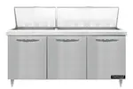 Continental Refrigerator D72N30M 72'' Mega Top Refrigerated Sandwich / Salad Prep Table