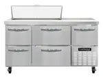 Continental Refrigerator RA60N10-D 60'' Refrigerated Sandwich / Salad Prep Table with