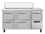 Continental Refrigerator RA60N12-D 60'' Refrigerated Sandwich / Salad Prep Table with