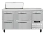 Continental Refrigerator RA60N8-D 60'' Refrigerated Sandwich / Salad Prep Table with