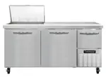 Continental Refrigerator RA68N12M 68'' Mega Top Refrigerated Sandwich / Salad Prep Table