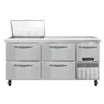 Continental Refrigerator RA68N12M-D 68'' Mega Top Refrigerated Sandwich / Salad Prep Table