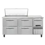 Continental Refrigerator RA68N18M-D 68'' Mega Top Refrigerated Sandwich / Salad Prep Table