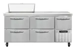 Continental Refrigerator RA68N8-D 68'' Refrigerated Sandwich / Salad Prep Table with