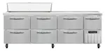 Continental Refrigerator RA93N12-D 93'' Refrigerated Sandwich / Salad Prep Table with