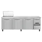 Continental Refrigerator RA93N12M 93'' Mega Top Refrigerated Sandwich / Salad Prep Table