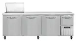 Continental Refrigerator RA93N12M 93'' Mega Top Refrigerated Sandwich / Salad Prep Table
