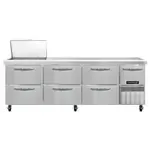 Continental Refrigerator RA93N12M-D 93'' Mega Top Refrigerated Sandwich / Salad Prep Table