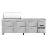 Continental Refrigerator RA93N18M-D 93'' Mega Top Refrigerated Sandwich / Salad Prep Table
