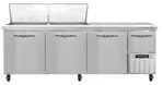 Continental Refrigerator RA93N24M 93'' Mega Top Refrigerated Sandwich / Salad Prep Table