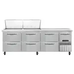 Continental Refrigerator RA93N24M-D 93'' Mega Top Refrigerated Sandwich / Salad Prep Table