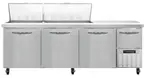 Continental Refrigerator RA93N27M 93'' Mega Top Refrigerated Sandwich / Salad Prep Table