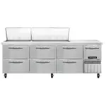 Continental Refrigerator RA93N30M-D 93'' Mega Top Refrigerated Sandwich / Salad Prep Table