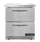 Continental Refrigerator SW27N-FB-D 27.5'' Worktop Refrigerator with Compressor -
