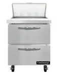 Continental Refrigerator SW27N8-D 27.5'' Refrigerated Sandwich / Salad Prep Table with