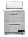 Continental Refrigerator SW27N8-FB-D 27.5'' Refrigerated Sandwich / Salad Prep Table with