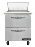 Continental Refrigerator SW27N8C-D 27.5'' Refrigerated Sandwich / Salad Prep Table with