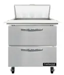 Continental Refrigerator SW32N8C-D 32'' Refrigerated Sandwich / Salad Prep Table with