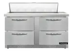 Continental Refrigerator SW60N12-FB-D 60'' Refrigerated Sandwich / Salad Prep Table with