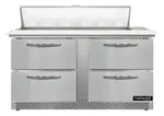 Continental Refrigerator SW60N12C-FB-D 60'' Refrigerated Sandwich / Salad Prep Table with
