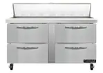 Continental Refrigerator SW60N16-D 60'' Refrigerated Sandwich / Salad Prep Table with