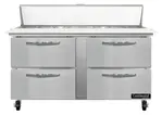 Continental Refrigerator SW60N16C-D 60'' Refrigerated Sandwich / Salad Prep Table with
