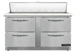 Continental Refrigerator SW60N16C-FB-D 60'' Refrigerated Sandwich / Salad Prep Table with