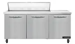 Continental Refrigerator SW72N12 72'' Refrigerated Sandwich / Salad Prep Table with
