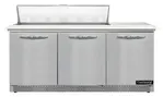 Continental Refrigerator SW72N12C-FB 72'' Refrigerated Sandwich / Salad Prep Table with