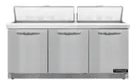 Continental Refrigerator SW72N18-FB 72'' Refrigerated Sandwich / Salad Prep Table with