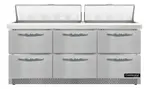 Continental Refrigerator SW72N18-FB-D 72'' Refrigerated Sandwich / Salad Prep Table with
