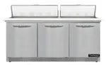 Continental Refrigerator SW72N18C-FB 72'' Refrigerated Sandwich / Salad Prep Table with