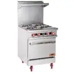 Copper Beech PCBR-4 Restaurant Gas Range, 24" W with and -