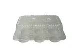 CUPCAKE CONTAINER, 6CT, CLEAR, HIGH DOME