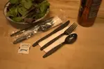 CUTLERY KITS BLACK-KNIFE,FORK,SPOON,NAP HW BLACK