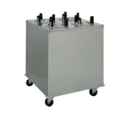 Delfield CAB4-913QT Stainless Steel Enclosed Base 4 Stack Heated Mobile Plate Dish Dispenser for 8-1/8 to 9-1/8" Dishes