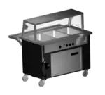 Delfield KH-4 Shelleyglas® 4 Food Wells With Heated Storage Electric Hot Food Serving Counter with Thermostatic Controls, 120/208-230 Volts