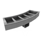 Delfield N8176-BRP Drop-In Curved Mechanically Cooled Cold Pan