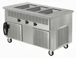 Delfield SFW-2-NU FlexiWell Combination Hot/Cold Serving Counter,  50" long,  (2) hot or cold food wells