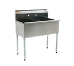 Eagle Group 2136-2-16/4-1X Utility Sink, (2) Two Compartment, 16 Gauge Stainless Steel Construction with Galvanized Steel Legs and without Drainboard - 37.38" W