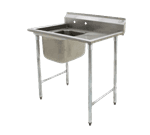 Eagle Group 414-18-1-24R 414 Series Sink, (1) One Compartment, Stainless Steel Construction with Galvanized Steel Legs and With Right-hand Drainboard - 46.75" W