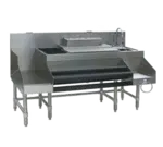 Eagle Group CCS-72-2 Spec-Bar Cocktail Work Station, Stainless Steel with 42" Combi Ice Bin/Condiment Dispenser - 72"W x 29"D
