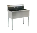 Eagle Group 2448-2-16/4-2X Commercial Sink, (2) Two Compartment, 16 Gauge Stainless Steel Construction with Galvanized Steel Legs and without Drainboard - 49.38" W