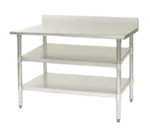 Eagle Group 30144GADJUS 144"W x 30"D Work/Prep Table Undershelf for Tables with Uni-Lok® Hat Channel Frame - Galvanized Steel