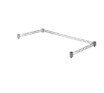 Eagle Group 3TF1836-BL NSF Epoxy 36"W x 18"D Truss 3-Sided Shelving Frame for Angled Shelf/Visual Merchandising Cart